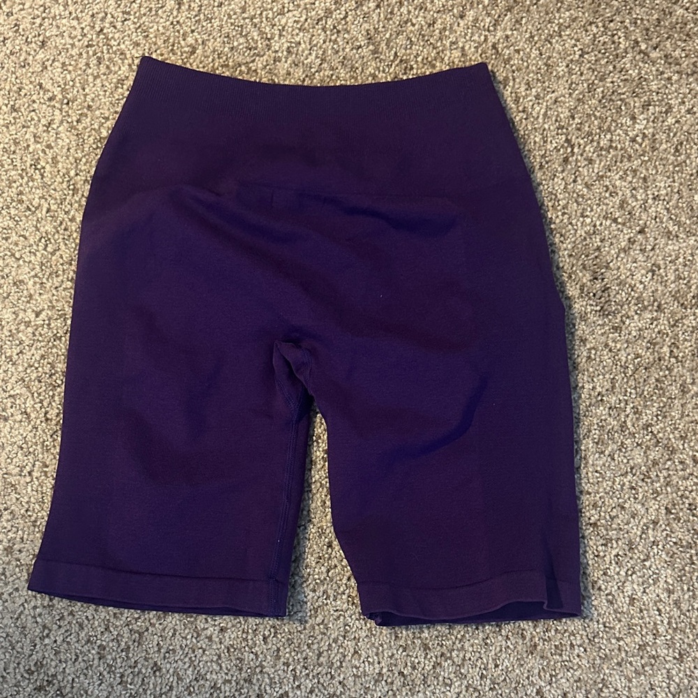 Purple High-Waist Aurola biker Shorts